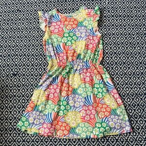 Mini Boden Girls Floral Flutter Sleeve Dress